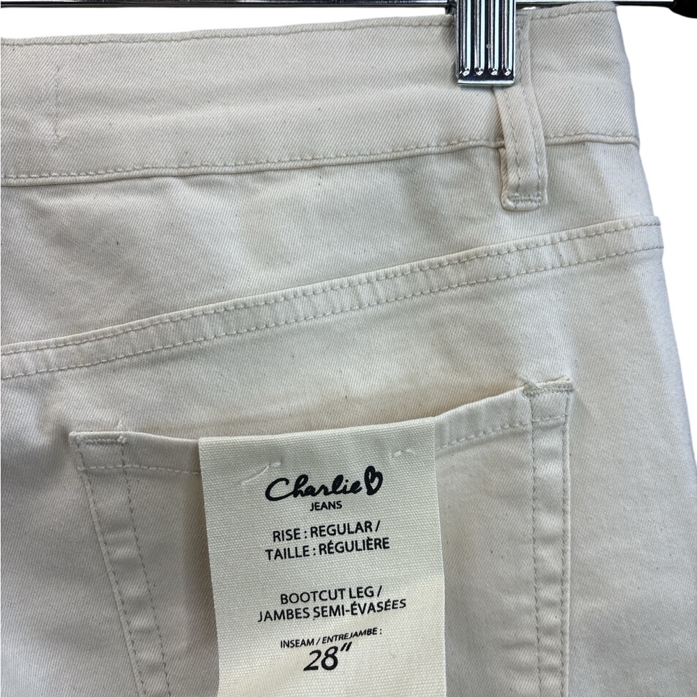 #381 NWT Charlie B Collection Bootcut Stretch Twill Pants Natural Size 8 - Picture 11 of 12